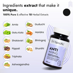 Ayurvedic Capsules for Anti Aging | Natural Ayurvedic Medicine for Youthful Skin & Collagen Support ( 60 Capsules)