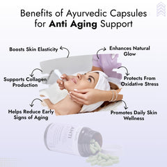 Ayurvedic Capsules for Anti Aging | Natural Ayurvedic Medicine for Youthful Skin & Collagen Support ( 60 Capsules)