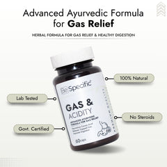 Ayurvedic Capsules for Gas & Acidity Relief – Advanced Ayurvedic Formula with 100% Natural Extracts for Gas Relief, Acid Balance & Digestive Support