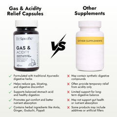 Ayurvedic Capsules for Gas & Acidity Relief – Advanced Ayurvedic Formula with 100% Natural Extracts for Gas Relief, Acid Balance & Digestive Support