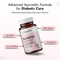 Ayurvedic Diabetes Capsules | 100% Natural & Pure Advanced Ayurvedic Formula for Blood Sugar Support (60 Capsules)