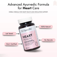 Ayurvedic Heart Health Capsules – Advanced Ayurvedic Formula for Heart Care | 100% Natural Extracts for Healthy BP, Cholesterol & Circulation