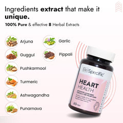 Ayurvedic Heart Health Capsules – Advanced Ayurvedic Formula for Heart Care | 100% Natural Extracts for Healthy BP, Cholesterol & Circulation