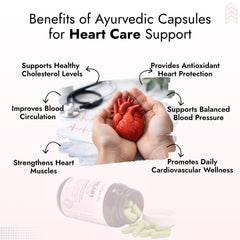 Ayurvedic Heart Health Capsules – Advanced Ayurvedic Formula for Heart Care | 100% Natural Extracts for Healthy BP, Cholesterol & Circulation