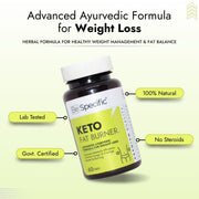 Ayurvedic Keto Fat Burner Capsules – Advanced Ayurvedic Formula with 100% Natural Extracts for Weight Loss, Fat Metabolism & Appetite Control (60 Capsules)