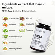 Ayurvedic Sleep Better Capsules – Advanced Ayurvedic Formula with 100% Natural Extracts for Deep Sleep, Insomnia & Anxiety Relief