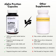 Alpha Pro-Man – Advanced Ayurvedic Formula for Men Stamina, Power & Vitality | Improves Timing & Endurance | Natural Energy Booster for Men | 60 Capsules