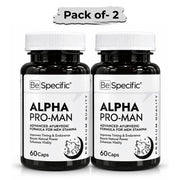 Alpha Pro-Man – Advanced Ayurvedic Formula for Men Stamina, Power & Vitality | Improves Timing & Endurance | Natural Energy Booster for Men | 60 Capsules