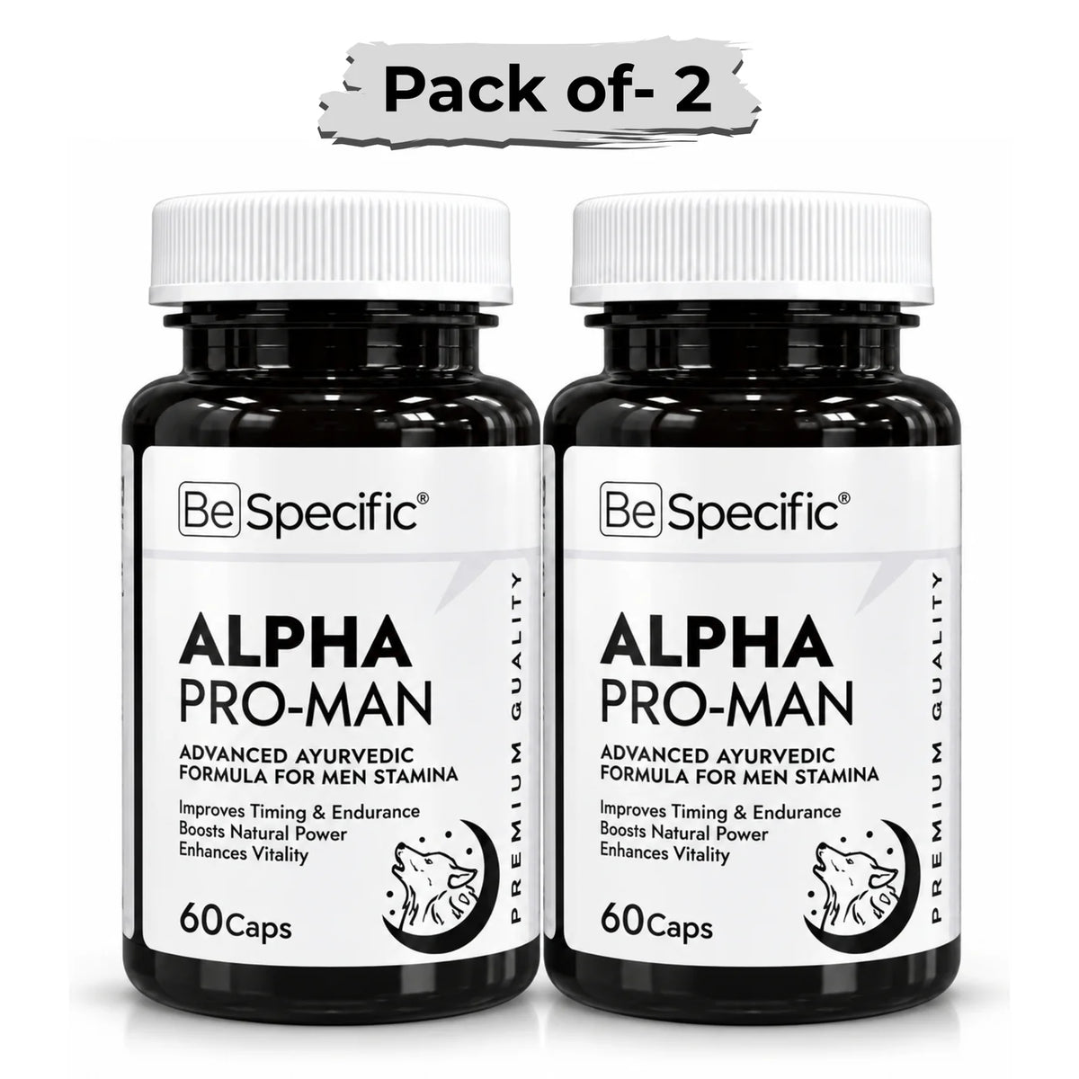Alpha Pro-Man – Advanced Ayurvedic Formula for Men Stamina, Power & Vitality | Improves Timing & Endurance | Natural Energy Booster for Men | 60 Capsules