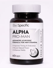 Alpha Pro-Man – Advanced Ayurvedic Formula for Men Stamina, Power & Vitality | Improves Timing & Endurance | Natural Energy Booster for Men | 60 Capsules