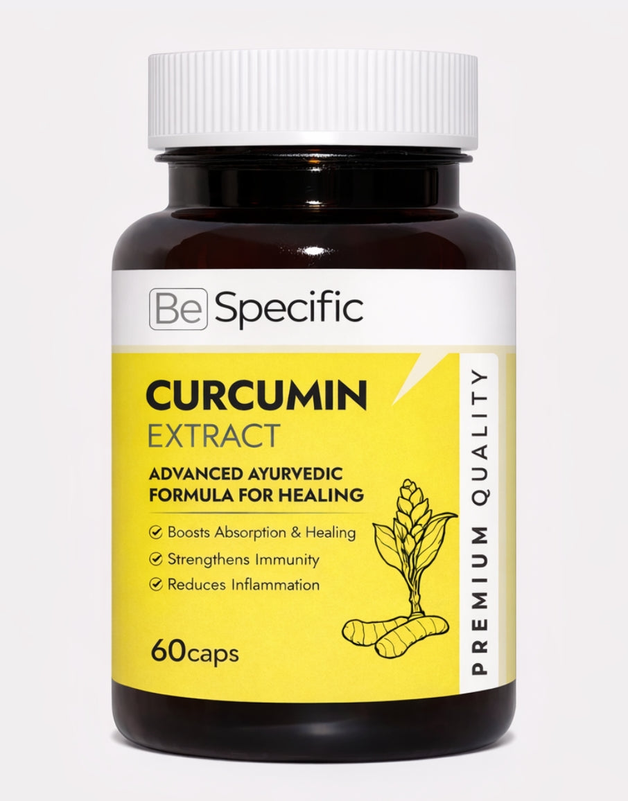 Curcumin Extract Capsules | 100% Pure & Natural Turmeric Curcumin Extract for Immunity, Joint Support & Anti-Inflammatory Support – 60 Capsules