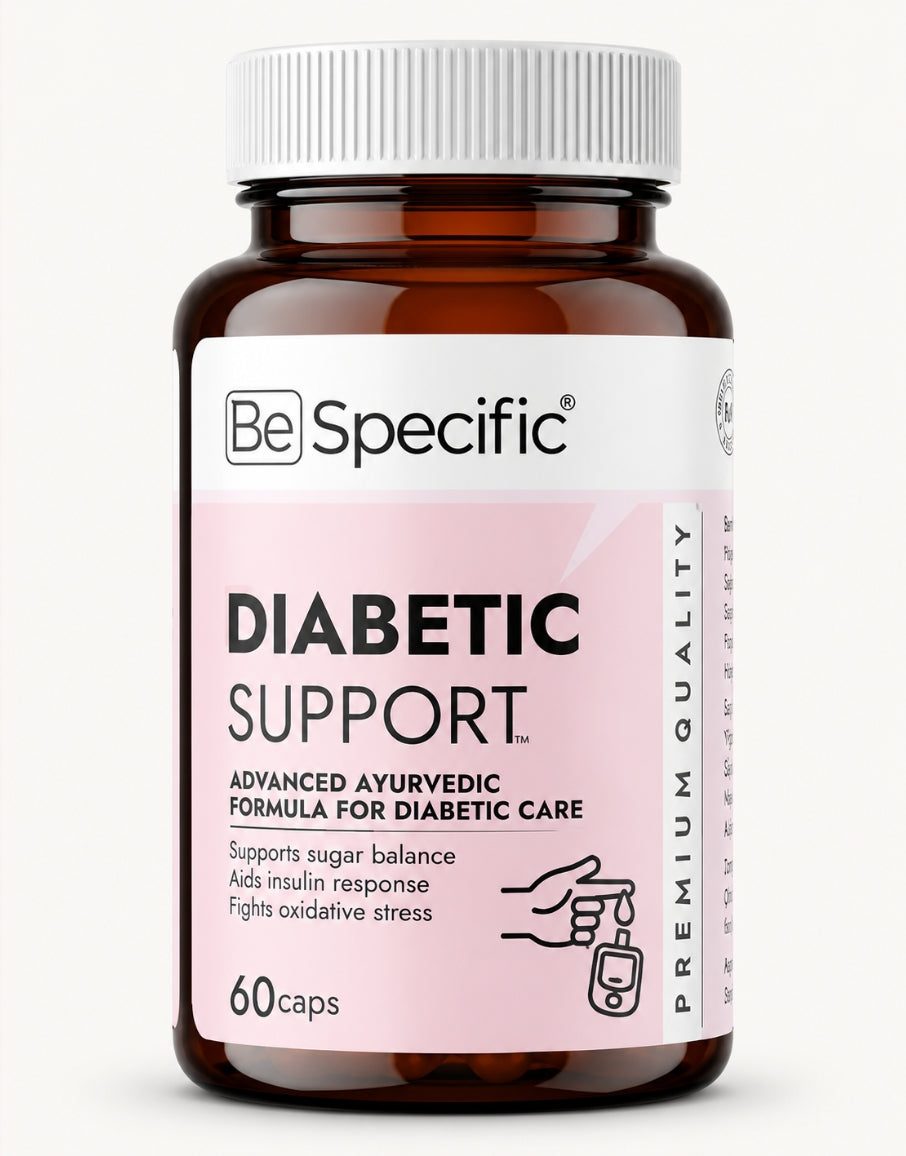 Ayurvedic Diabetes Capsules | 100% Natural & Pure Advanced Ayurvedic Formula for Blood Sugar Support (60 Capsules)