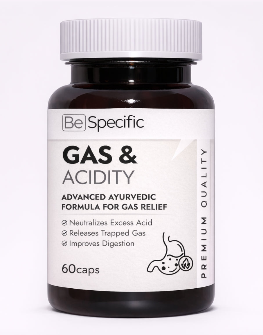Ayurvedic Capsules for Gas & Acidity Relief – Advanced Ayurvedic Formula with 100% Natural Extracts for Gas Relief, Acid Balance & Digestive Support
