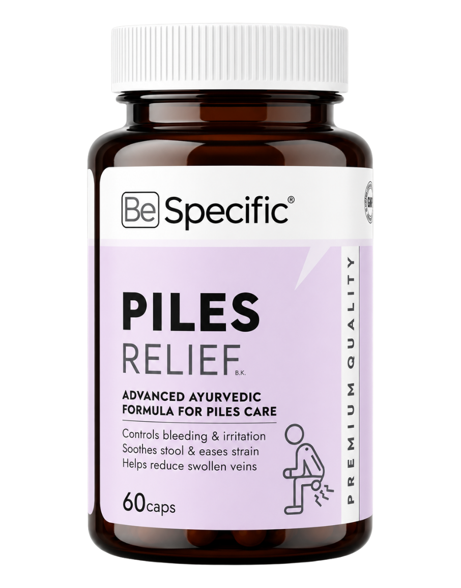 Ayurvedic Piles Relief Capsules – 100% Natural Extracts with Advanced Ayurvedic Formula for Piles Relief, Bleeding Piles, Constipation & Digestive Comfort