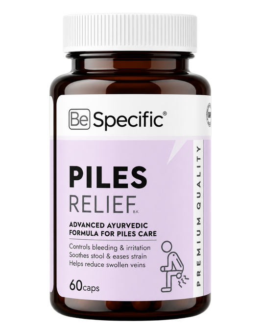 Ayurvedic Piles Relief Capsules – 100% Natural Extracts with Advanced Ayurvedic Formula for Piles Relief, Bleeding Piles, Constipation & Digestive Comfort