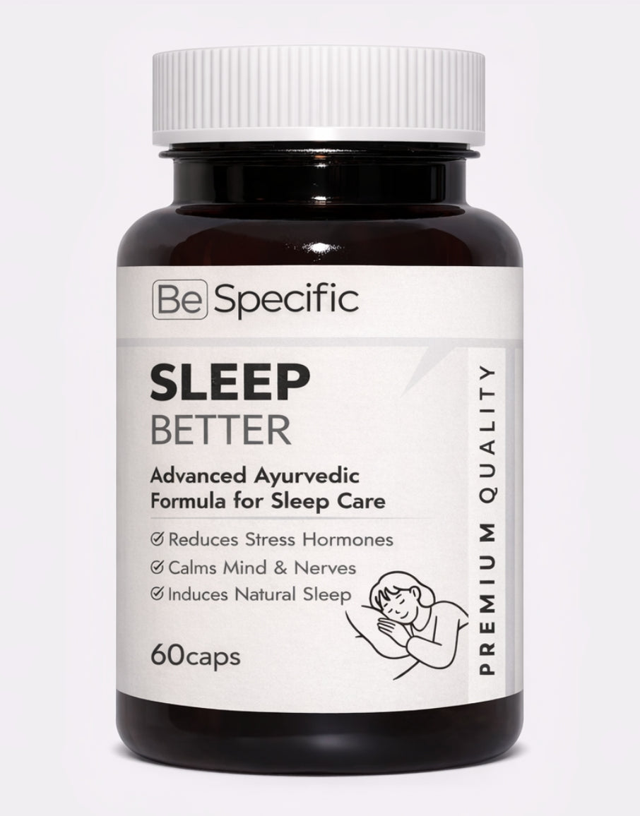 Ayurvedic Sleep Better Capsules – Advanced Ayurvedic Formula with 100% Natural Extracts for Deep Sleep, Insomnia & Anxiety Relief